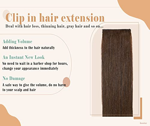 Clip Benehair En El Pelo Extensión Pelo Humano 2 5m6ri