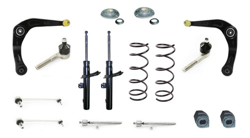 Kit Suspension Delantera 206 1.6 Amort. Espiral Delant-18 Pz