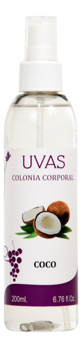 Body Splash Uvas Cosmeticos Fragancia Coco 200 Ml Sin/tacc