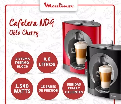 Cafetera Moulinex Dolce Gusto Mini Me 0.8 Lts. Rojo