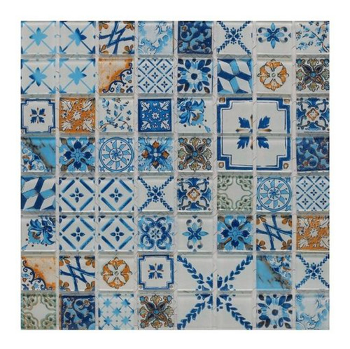 Malla Azul Lisboa Mosaicos Krystales 30x30 Cm