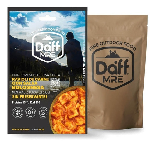 Comida Outdoor Daff - Raviolis De Carne Con Bolognesa