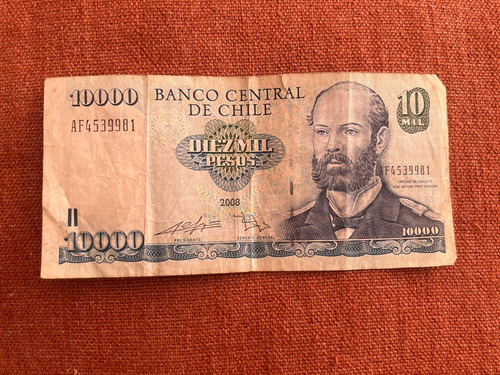 Billete 10 Mil Pesos Año 2008