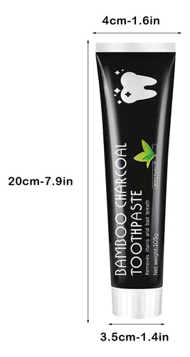 La Pasta De Dientes Negra Carbón Blanquea Los Dientes Y Elim