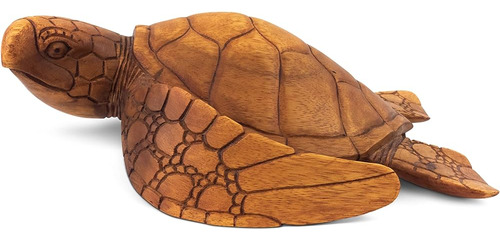 G6 Colección Madera Tallada A Mano Tortuga Tortuga Estatua E