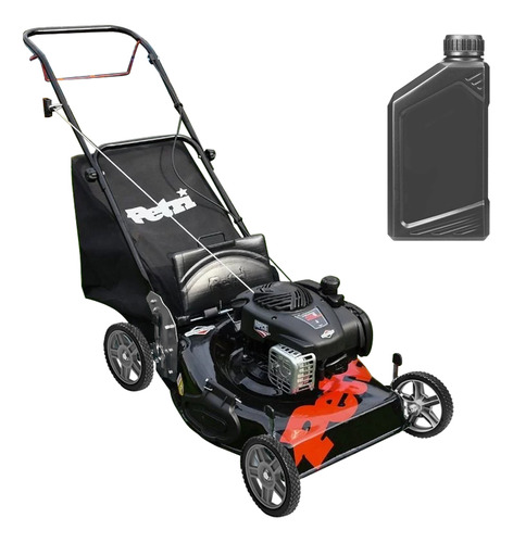 Cortadora Césped Nafta Petri 4.5hp Motor Briggs Stratton 9 Alturas Corte 50cm Bolsa 42cm + Aceite Sae 4 Tiempos 1lt  