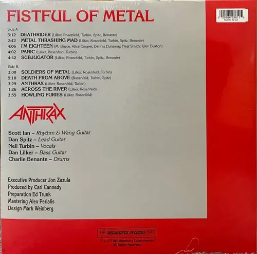Anthrax Fistful Of Metal Vinilo | Cuotas sin interés