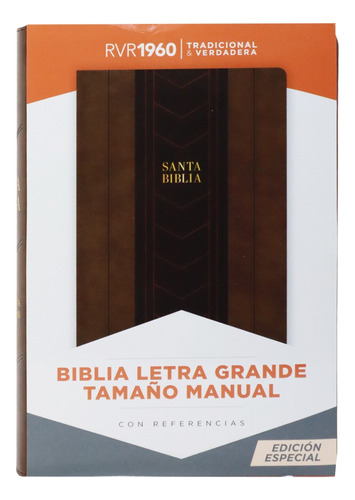 Biblia Rv 1960 Letra Grande Manual Edición Especial Cafe