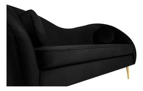 Sofá Salas Modernas Minimalistas Sillones Retro Lounge Color Negro