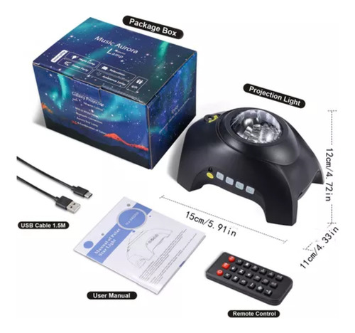Northern Galaxy Light Aurora Projector Night Lights Remote