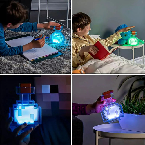 Luz Nocturna De Botella De Poción De 8 Colores