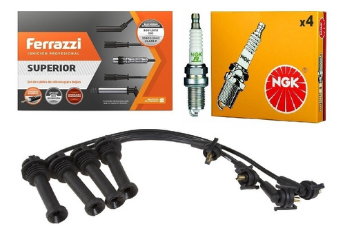 Kit Cables + Bujias Ngk Ford Escort 1.8 16v Zetec 