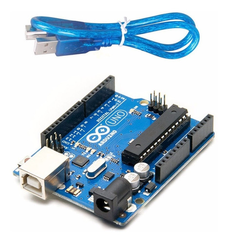 Arduino Uno R3 Original + Cable Usb Chip Desmontable Atmel