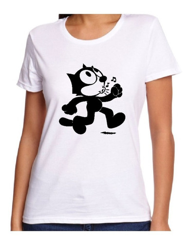 Remera Mujer Felix The Cat Retro Vintage Dibujo Tv Gato