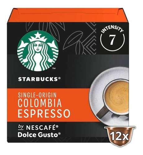 Cápsulas Starbucks Espresso Colombia Para Dolce Gusto X12u