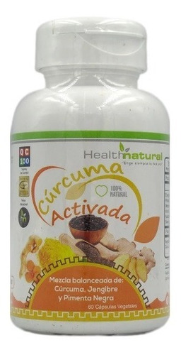 Curcuma Activada 500 Mg 60 Capsulas  Health Natural