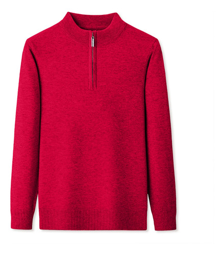 Blusa Para Hombre, Cuello Redondo, Punto, Color Liso, Con Cr