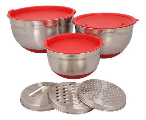 Kit 3 Tazon Bowl Ensaladera De Acero Inoxidable Kochstelle