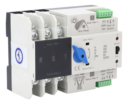 Transferencia Automática De Doble Potencia 3p 100a Fotovolta