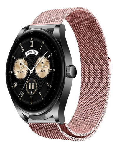 Correa Acero Malla Compatible Con Huawei Watch Buds Color Rosa