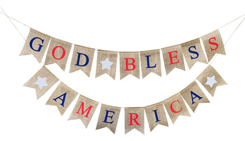 Jolly Jon - Pancarta Patritica De God Bless America, Decorac