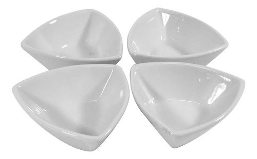 Set X 4 Dulcera Dibs Copetinero Cazuela Porcelana Triangulo