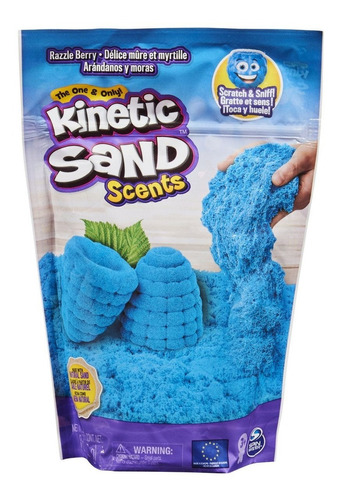 Masa Kinetica Kinetic Sand 227g Con Aromas Jugar Modelar Color Azul - Arándanos Y Moras