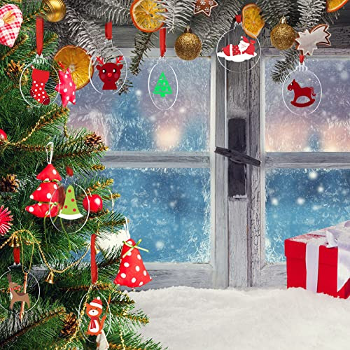 30 Adornos De Navidad De Acrílico Transparente De 3.0 ...