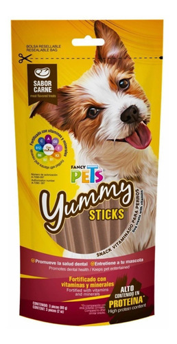 Premios Para Perro Sticks Sabor Carne 60 Gramos Yummy