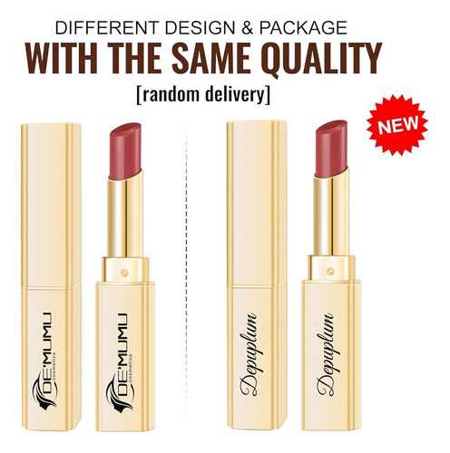 Brillo Labial Hidratante Para Mujeres, Dm67 Reddish, Larga D