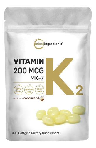 Vitamina K2 150 Mcg Aceite Semilla De Girasol Virgen 300 Cap