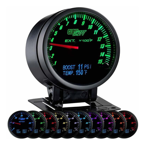 Glowshift 3 En 1 Analógico 1500 F Pirometro De Escape De Gas