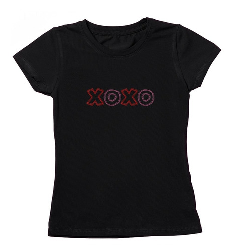 Playera Bordada Xoxo Linda Casual Besos Y Abrazos 