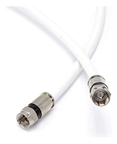 The Cimple Co - 12 Pies, Cable Coaxial Rg6 Blanco Cable Coa