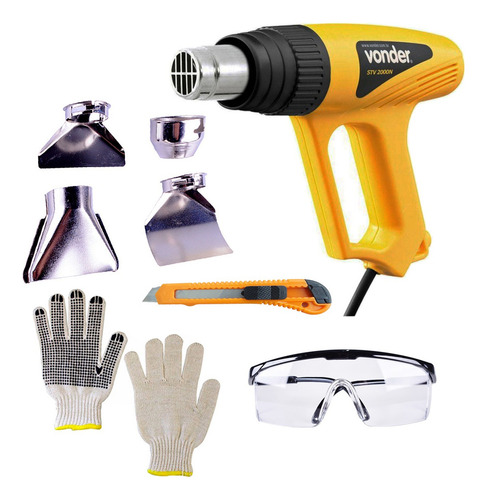 Kit Soprador Térmico Stv2000n 220v Vonder+luva+óculos+brinde