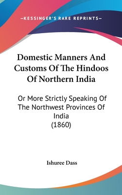 Libro Domestic Manners And Customs Of The Hindoos Of Nort...