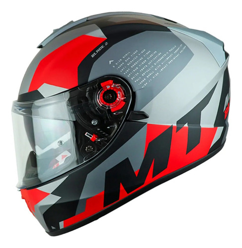 Casco Integral Mt Blade 2 Diseño Fade A2/con Visor Interno