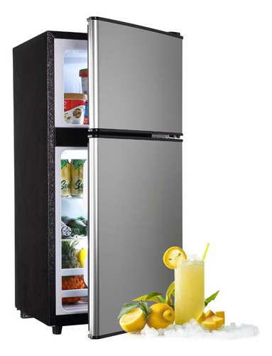 Oditton Krib Bling-fls-80-silver Mini Refrigerador Con Conge
