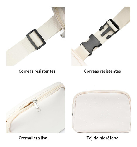2 Cangureras Multiusos Impermeable Naisieka 2YB Color Negro/Caqui