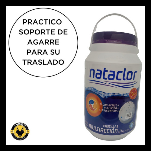 Imagen 6 de 10 de Pastillas Cloro Triple Accion Multiaccion 200gr 5kg Nataclor