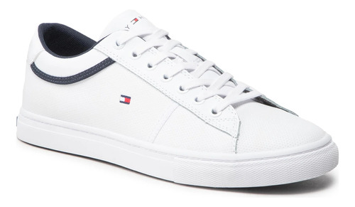 Zapatilla Tommy Hilfiger Iconic Leather Vulc Punched White