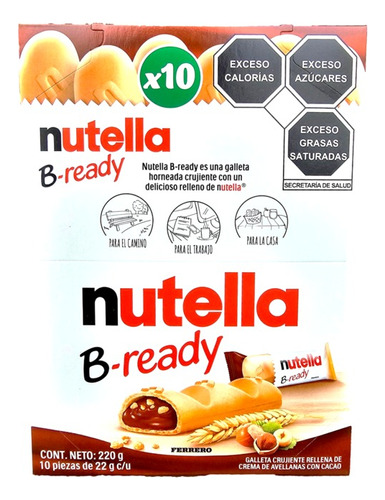 Nutella B-ready Galleta Rellena De Chocolate 10pz 220g