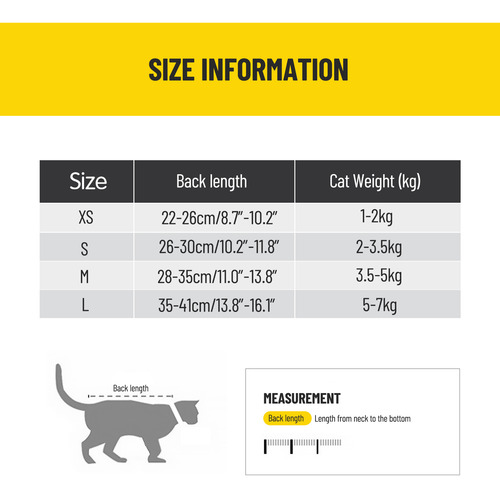 Traje De Recuperación Para Gatos Para Heridas Abdominales Y