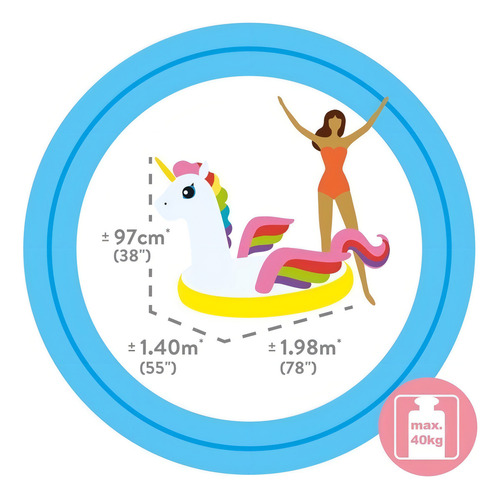 Intex Unicorn 57561 Pool Party Glossy Float