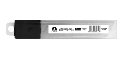 Repuesto Cutter Cortante Blister X 10 Hojas 18mm Grande