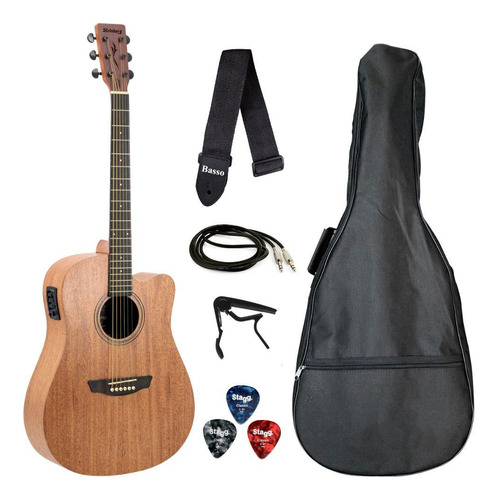 Kit Violão Folk Strinberg Forest Fs4d Mgs +bag Correia Itens