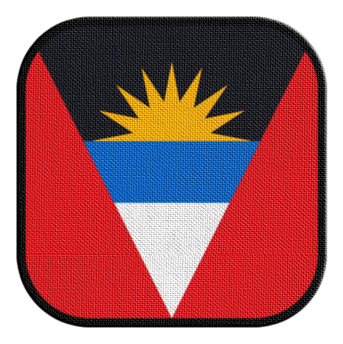 Parche Termoadhesivo Square Bandera Antigua Y Barbuda