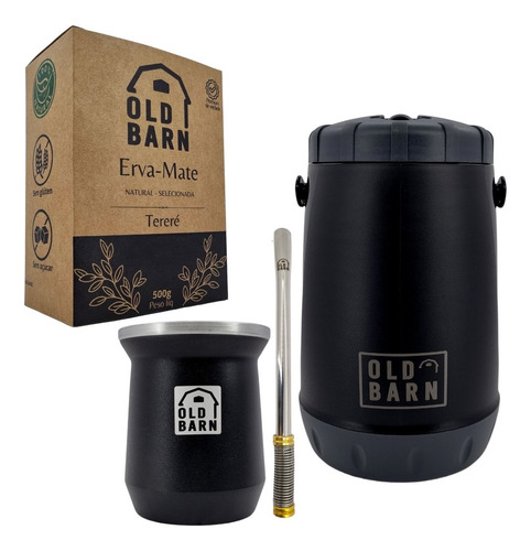 Kit Tereré Garrafa 2,5l Bomba Inox De Mola Cuia Erva 500g