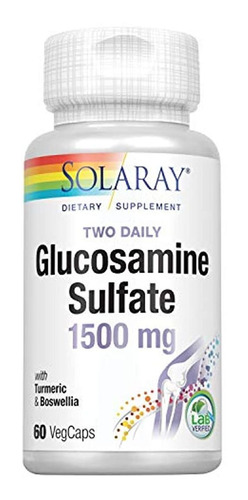 Solaray - Sulfato De Glucosamina, 1500 Mg, 60 Cápsulas