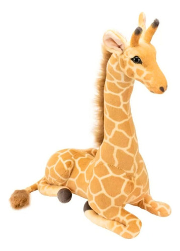 Bicho De Pelúcia Girafa Deitada Realista 55cm - Fofy Toys